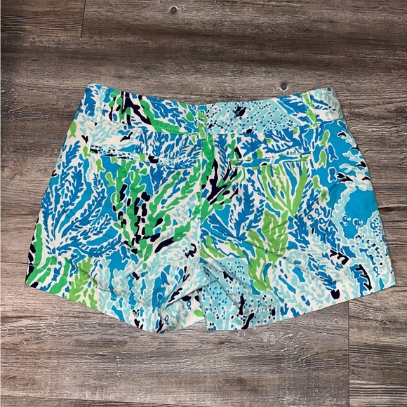 Lilly Pulitzer Vibrant Blue and Green Callahan Shorts - Picture 2 of 3